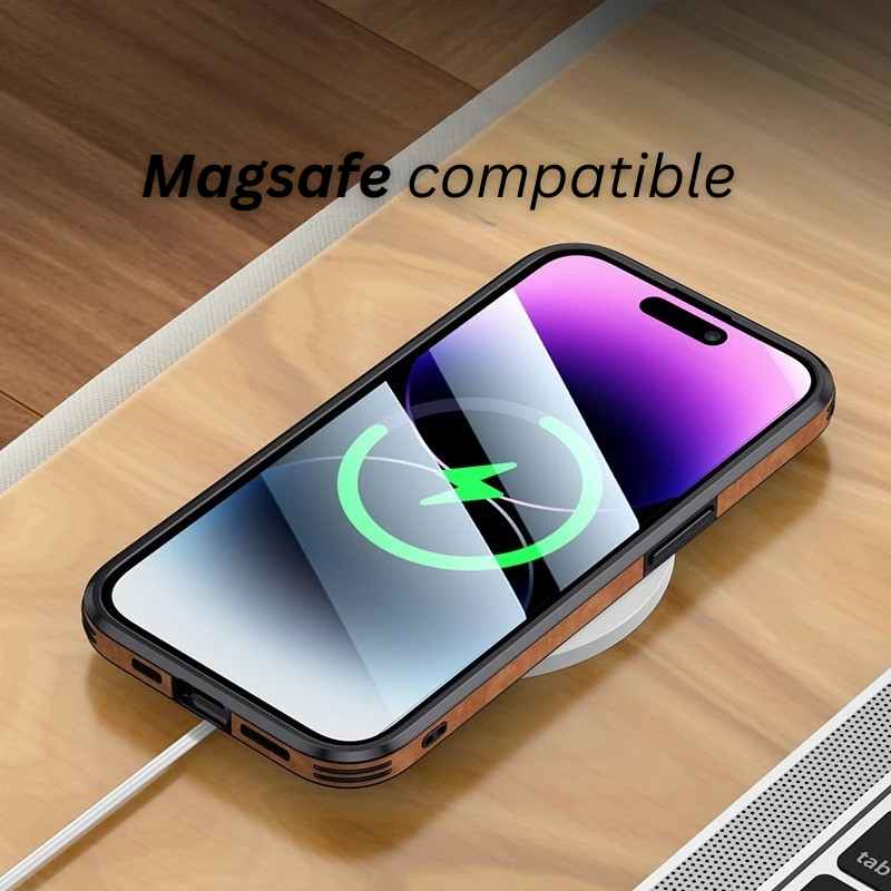 LUXURIOUS RETRO LEATHER IPHONE CASE WITH DEER EMBLEM | PREMIUM ENGRAVING, 360° SHOCKPROOF DESIGN, AND MAGSAFE SUPPORT | ADVANCED CAMERA AND SCREEN PROTECTION