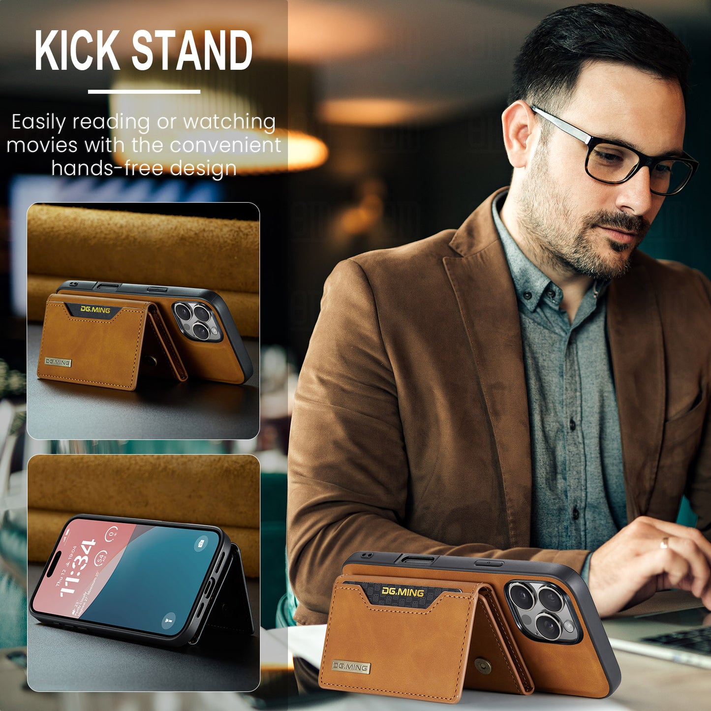 LUXURY RETRO LEATHER WALLET IPHONE CASE | MULTIFUNCTIONAL DESIGN WITH CARD HOLDER & MAGNETIC FLIP | DURABLE SHOCK-RESISTANT BUILD FOR ULTIMATE PROTECTION & ELEGANCE