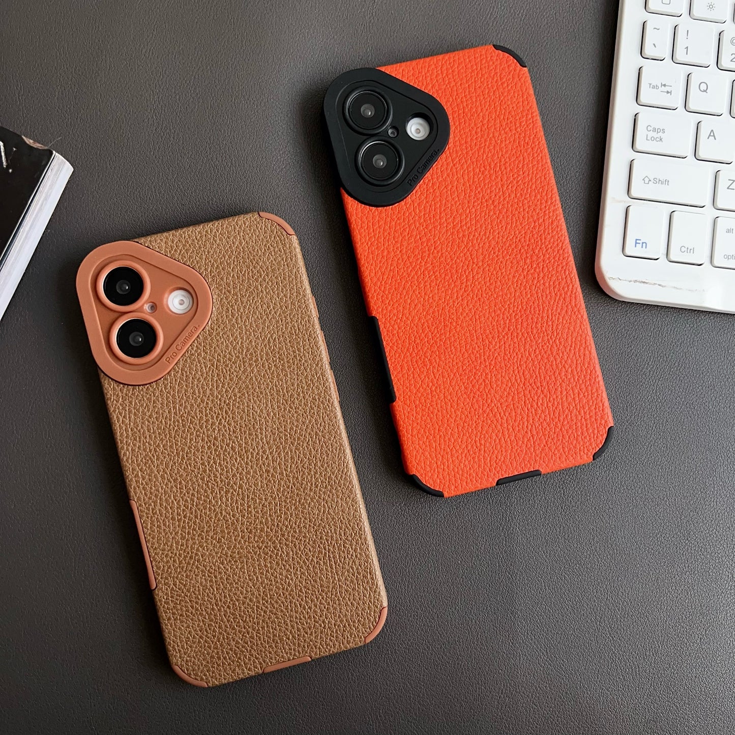 RETRO DUAL COLOR LEATHER TEXTURE CASE FOR IPHONE | PREMIUM CAMERA PROTECTION & ELEGANT LEATHER DESIGN | MAGSAFE COMPATIBLE