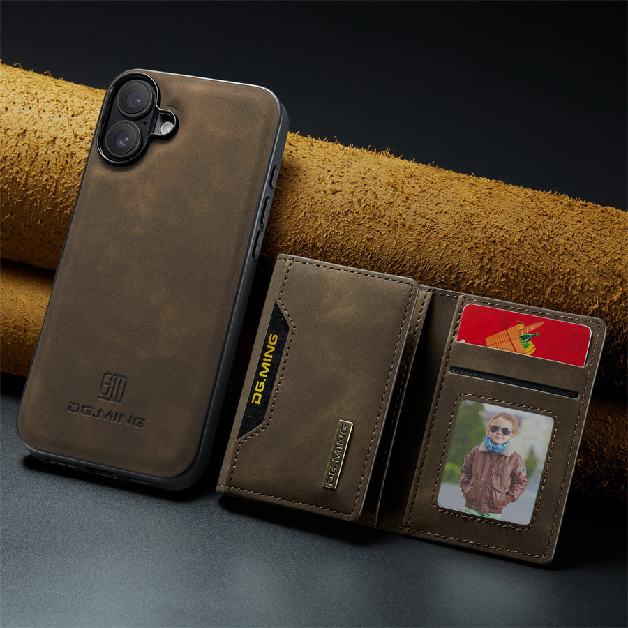 LUXURY RETRO LEATHER WALLET IPHONE CASE | MULTIFUNCTIONAL DESIGN WITH CARD HOLDER & MAGNETIC FLIP | DURABLE SHOCK-RESISTANT BUILD FOR ULTIMATE PROTECTION & ELEGANCE