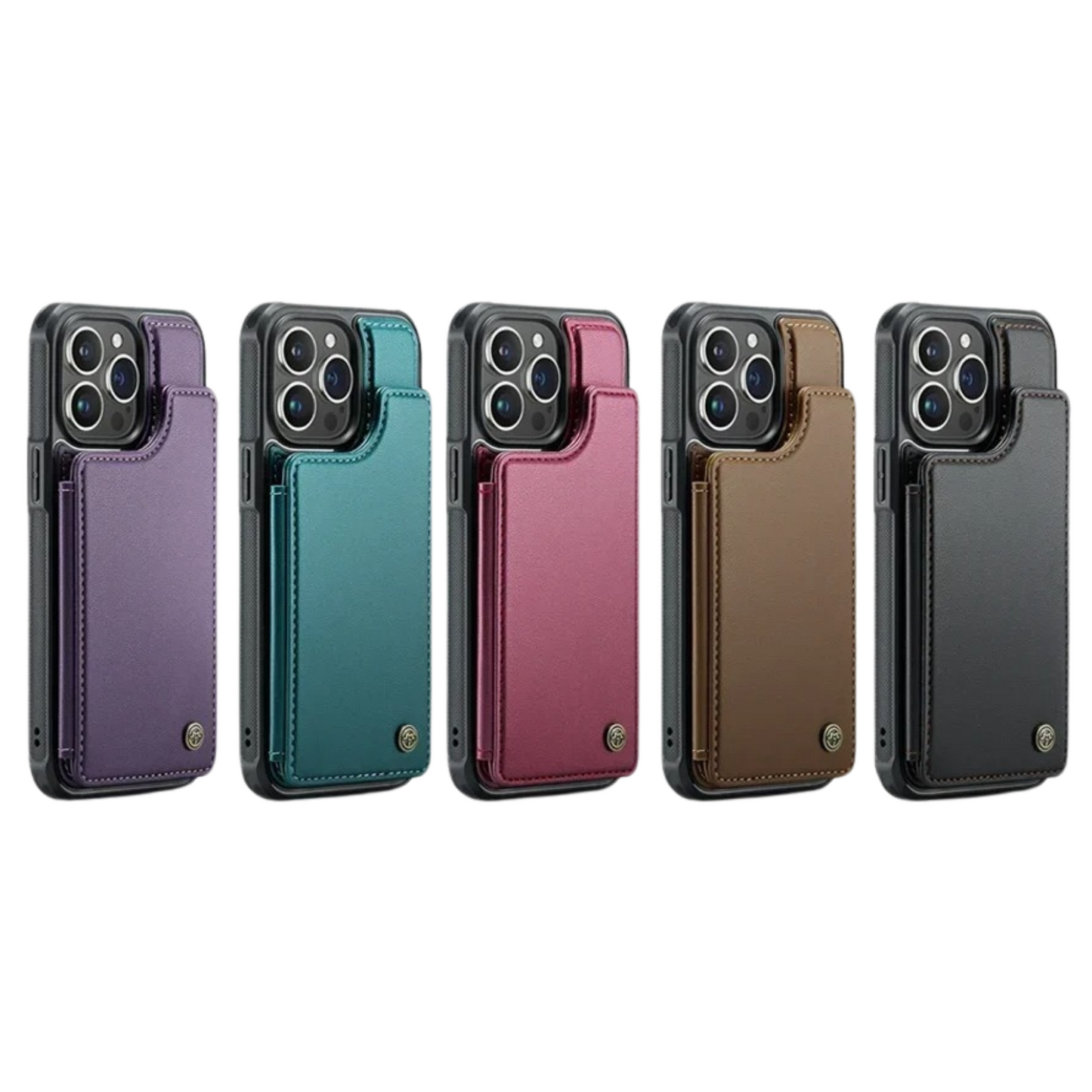 LUXURY MULTI-FUNCTION LEATHER APPLE IPHONE CASE | ELEGANT WALLET DESIGN WITH MAGNETIC FLIP COVER | CARD STORAGE WITH MULTIPLE SLOTS AND CASH HOLDER | 360° DROP PROTECTION AND MAGSAFE COMPATIBLE