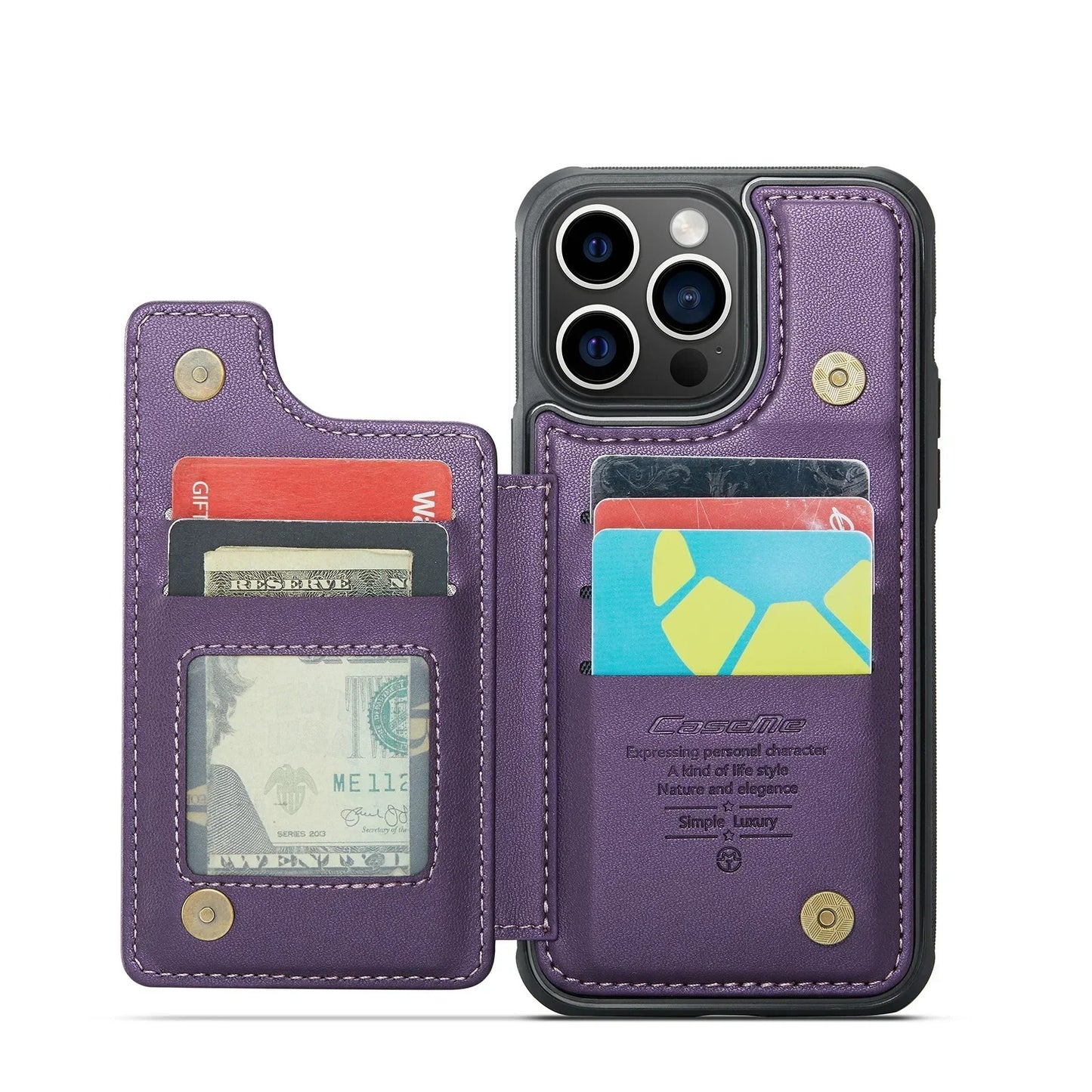 LUXURY MULTI-FUNCTION LEATHER APPLE IPHONE CASE | ELEGANT WALLET DESIGN WITH MAGNETIC FLIP COVER | CARD STORAGE WITH MULTIPLE SLOTS AND CASH HOLDER | 360° DROP PROTECTION AND MAGSAFE COMPATIBLE