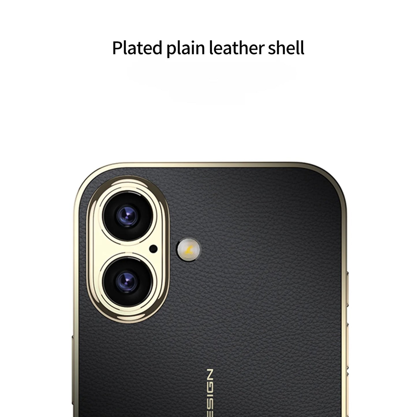 PREMIUM ELECTROPLATED LEATHER PHONE CASE FOR IPHONE | LUXURIOUS RED & BLACK DESIGN WITH SLEEK ELECTROPLATED FRAME | SCRATCH-RESISTANT, SHOCKPROOF, AND STYLISH IPHONE CASE