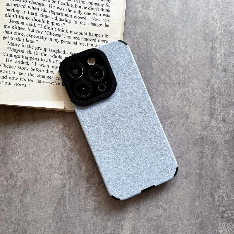 RETRO DUAL COLOR LEATHER TEXTURE CASE FOR IPHONE | PREMIUM CAMERA PROTECTION & ELEGANT LEATHER DESIGN | MAGSAFE COMPATIBLE