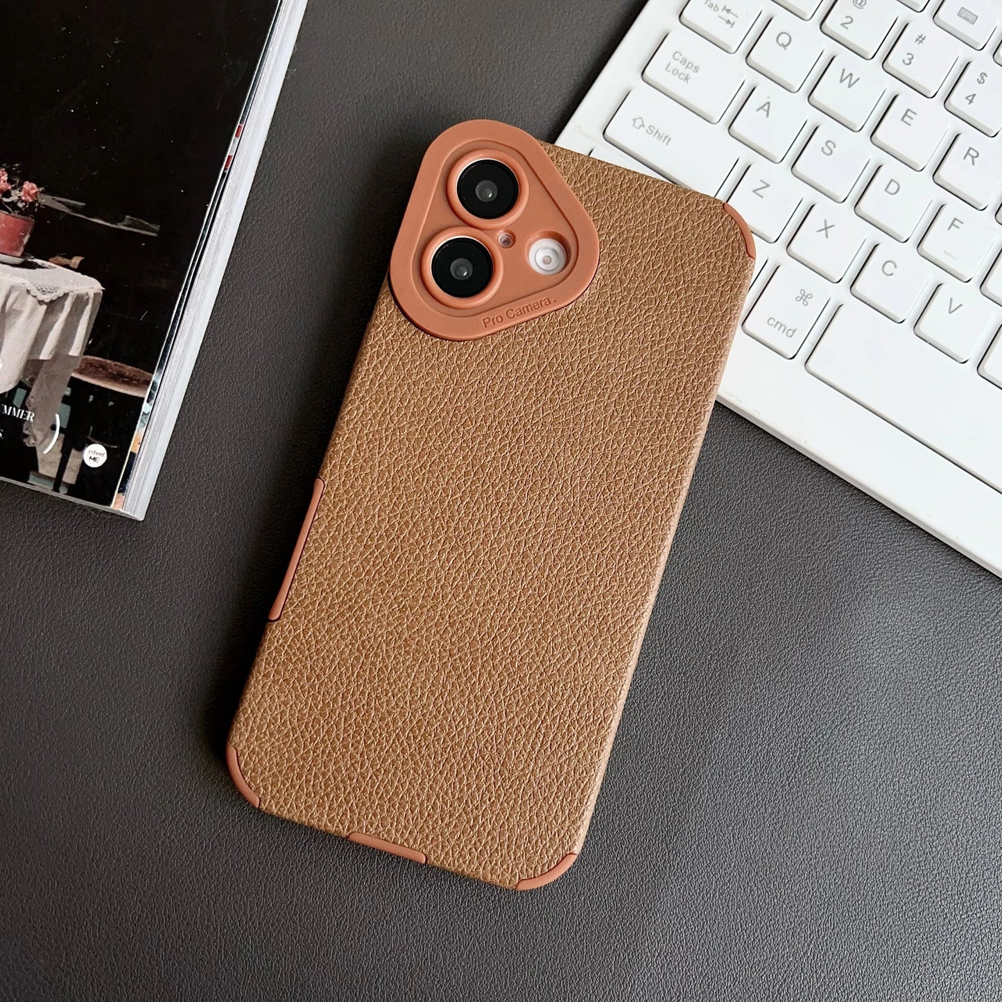 RETRO DUAL COLOR LEATHER TEXTURE CASE FOR IPHONE | PREMIUM CAMERA PROTECTION & ELEGANT LEATHER DESIGN | MAGSAFE COMPATIBLE