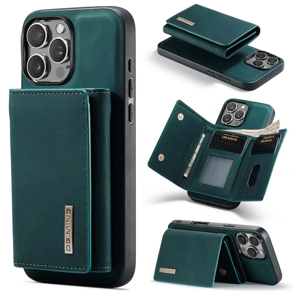 LUXURY RETRO LEATHER WALLET IPHONE CASE | MULTIFUNCTIONAL DESIGN WITH CARD HOLDER & MAGNETIC FLIP | DURABLE SHOCK-RESISTANT BUILD FOR ULTIMATE PROTECTION & ELEGANCE