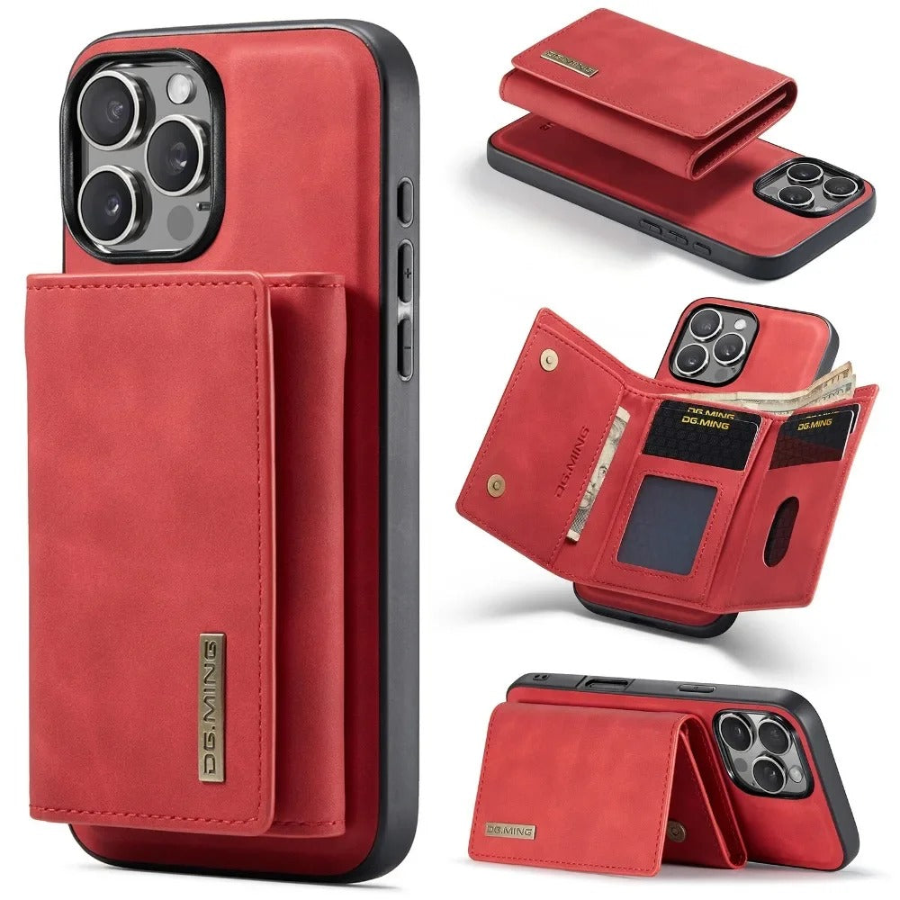 LUXURY RETRO LEATHER WALLET IPHONE CASE | MULTIFUNCTIONAL DESIGN WITH CARD HOLDER & MAGNETIC FLIP | DURABLE SHOCK-RESISTANT BUILD FOR ULTIMATE PROTECTION & ELEGANCE