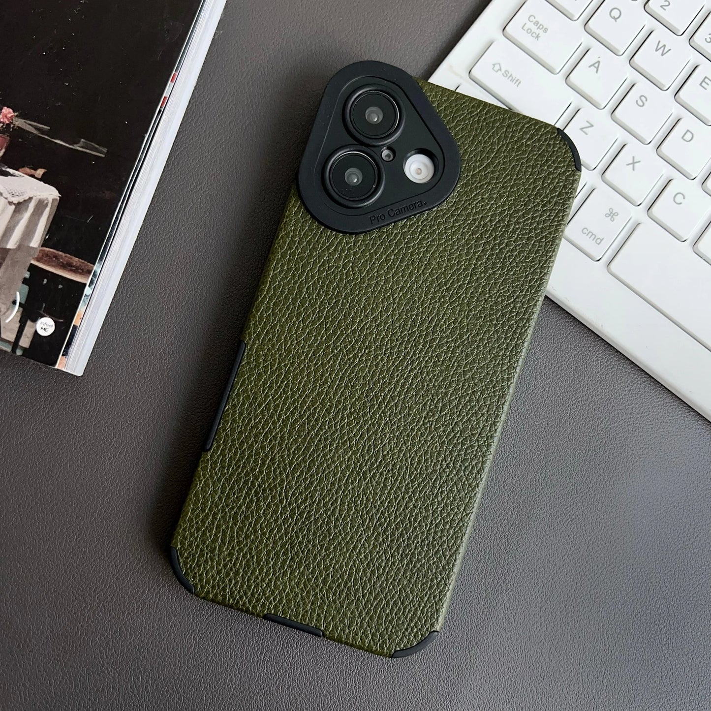 RETRO DUAL COLOR LEATHER TEXTURE CASE FOR IPHONE | PREMIUM CAMERA PROTECTION & ELEGANT LEATHER DESIGN | MAGSAFE COMPATIBLE