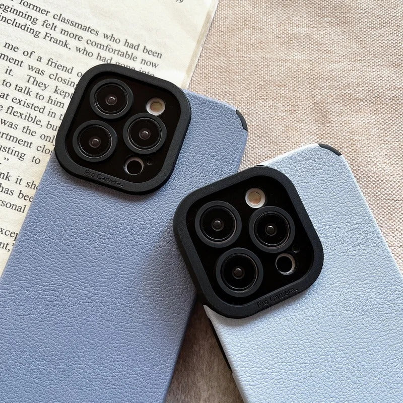 RETRO DUAL COLOR LEATHER TEXTURE CASE FOR IPHONE | PREMIUM CAMERA PROTECTION & ELEGANT LEATHER DESIGN | MAGSAFE COMPATIBLE