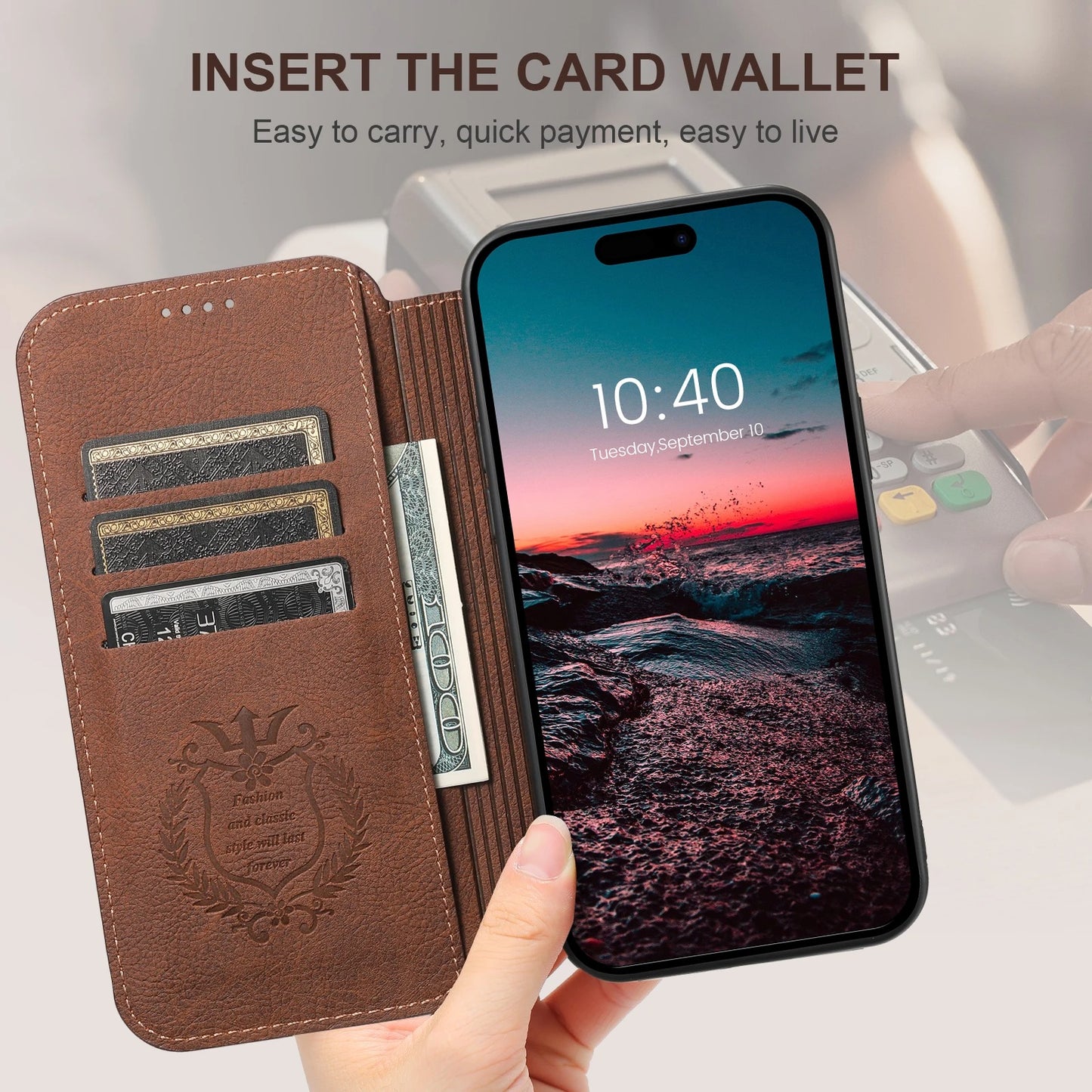 HIGH QUALITY LEATHER WALLET IPHONE CASE | MAGSAFE COMPATIBLE | DURABLE SHOCKPROOF AND STYLISH IPHONE CASE | LIMITED EDITION