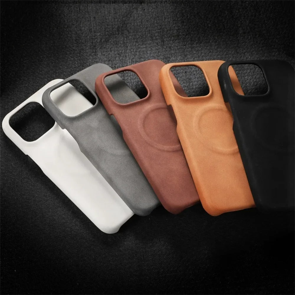PREMIUM RETRO LEATHER MAGSAFE CASE | WIRELESS CHARGING READY WITH MAGNETIC DESIGN FOR IPHONE | LUXURIOUS STYLE AND FUNCTIONALITY