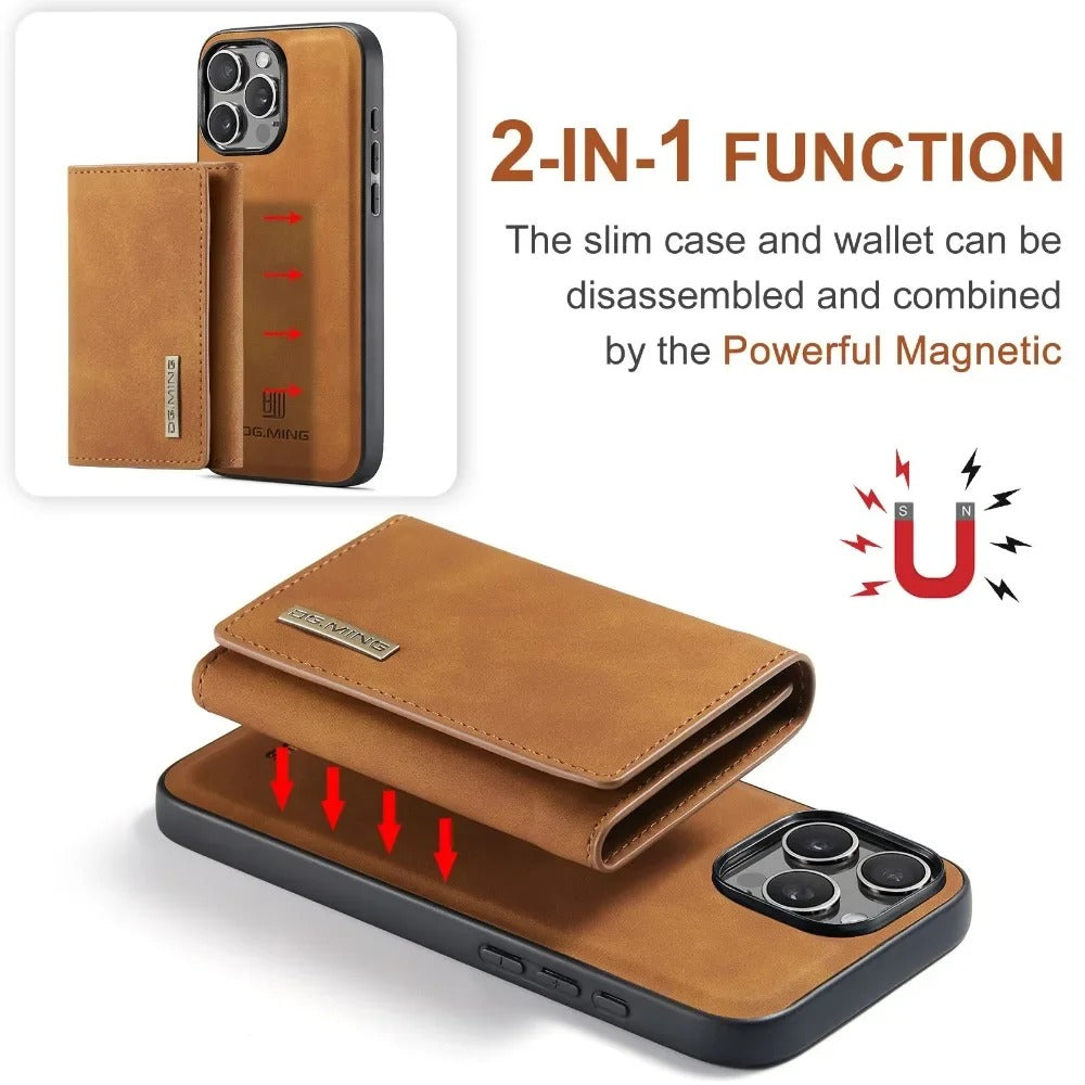 LUXURY RETRO LEATHER WALLET IPHONE CASE | MULTIFUNCTIONAL DESIGN WITH CARD HOLDER & MAGNETIC FLIP | DURABLE SHOCK-RESISTANT BUILD FOR ULTIMATE PROTECTION & ELEGANCE