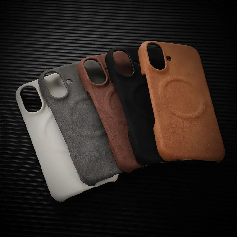 PREMIUM RETRO LEATHER MAGSAFE CASE | WIRELESS CHARGING READY WITH MAGNETIC DESIGN FOR IPHONE | LUXURIOUS STYLE AND FUNCTIONALITY