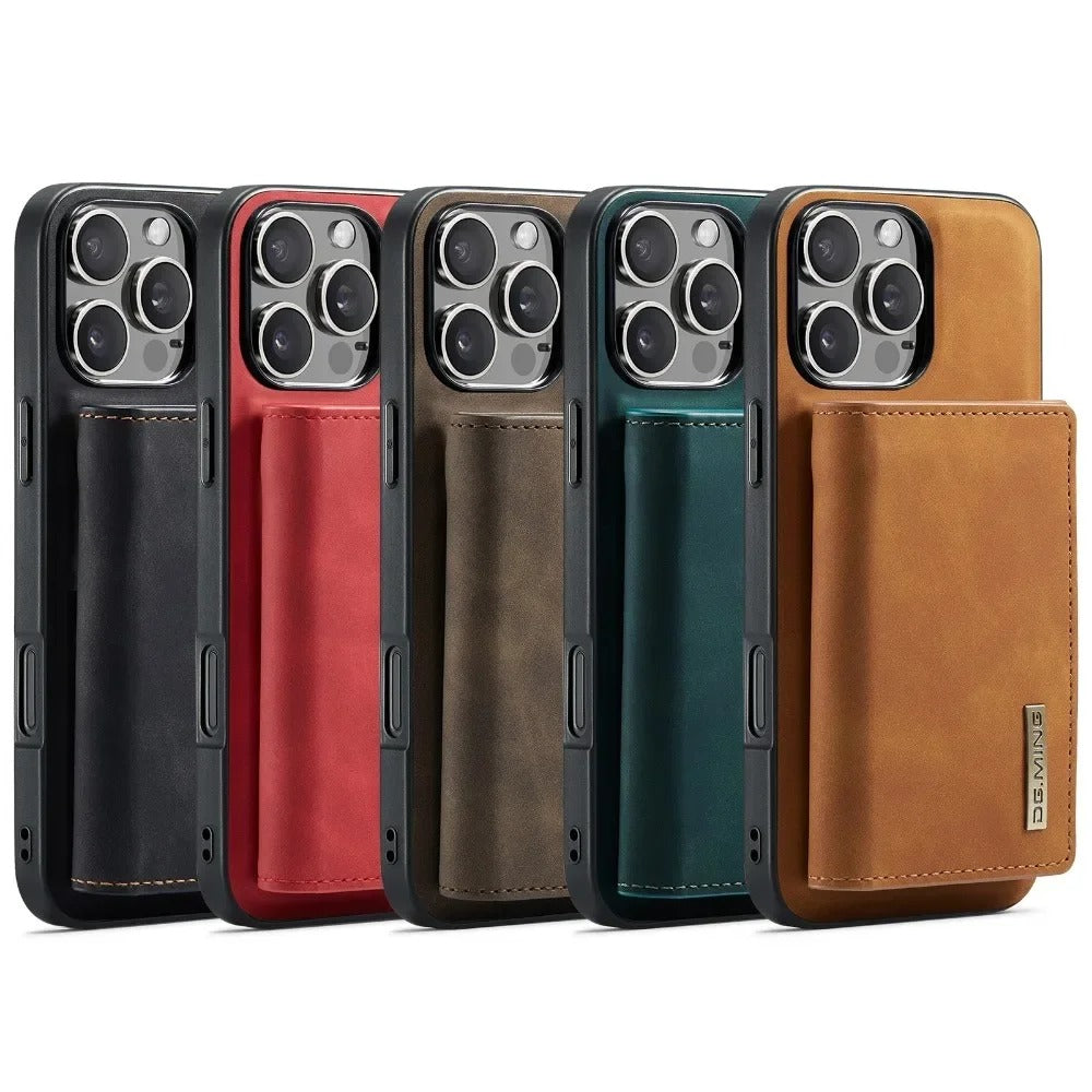 LUXURY RETRO LEATHER WALLET IPHONE CASE | MULTIFUNCTIONAL DESIGN WITH CARD HOLDER & MAGNETIC FLIP | DURABLE SHOCK-RESISTANT BUILD FOR ULTIMATE PROTECTION & ELEGANCE