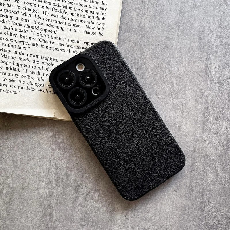 RETRO DUAL COLOR LEATHER TEXTURE CASE FOR IPHONE | PREMIUM CAMERA PROTECTION & ELEGANT LEATHER DESIGN | MAGSAFE COMPATIBLE
