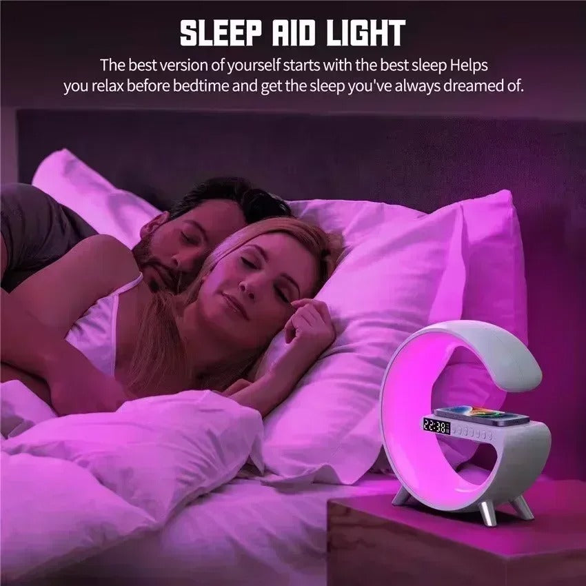 MULTIFUNCTIONAL 30W WIRELESS FAST CHARGING STATION | ALARM CLOCK, SPEAKER & RGB LIGHT IN ONE | FAST CHARGER WITH APP CONTROLLED AMBIENT LIGHTING
