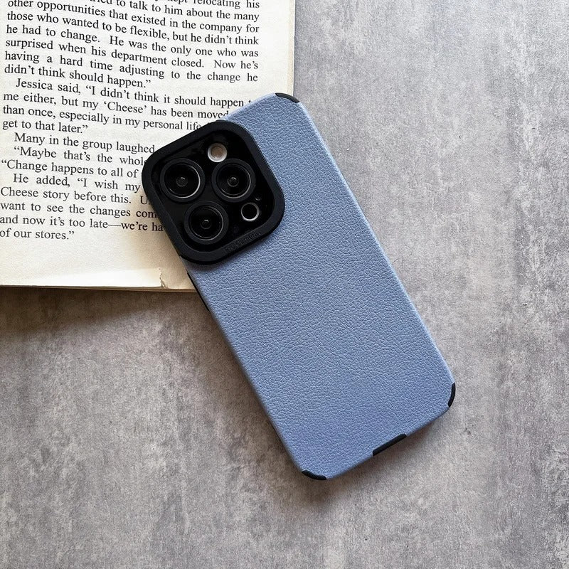 RETRO DUAL COLOR LEATHER TEXTURE CASE FOR IPHONE | PREMIUM CAMERA PROTECTION & ELEGANT LEATHER DESIGN | MAGSAFE COMPATIBLE