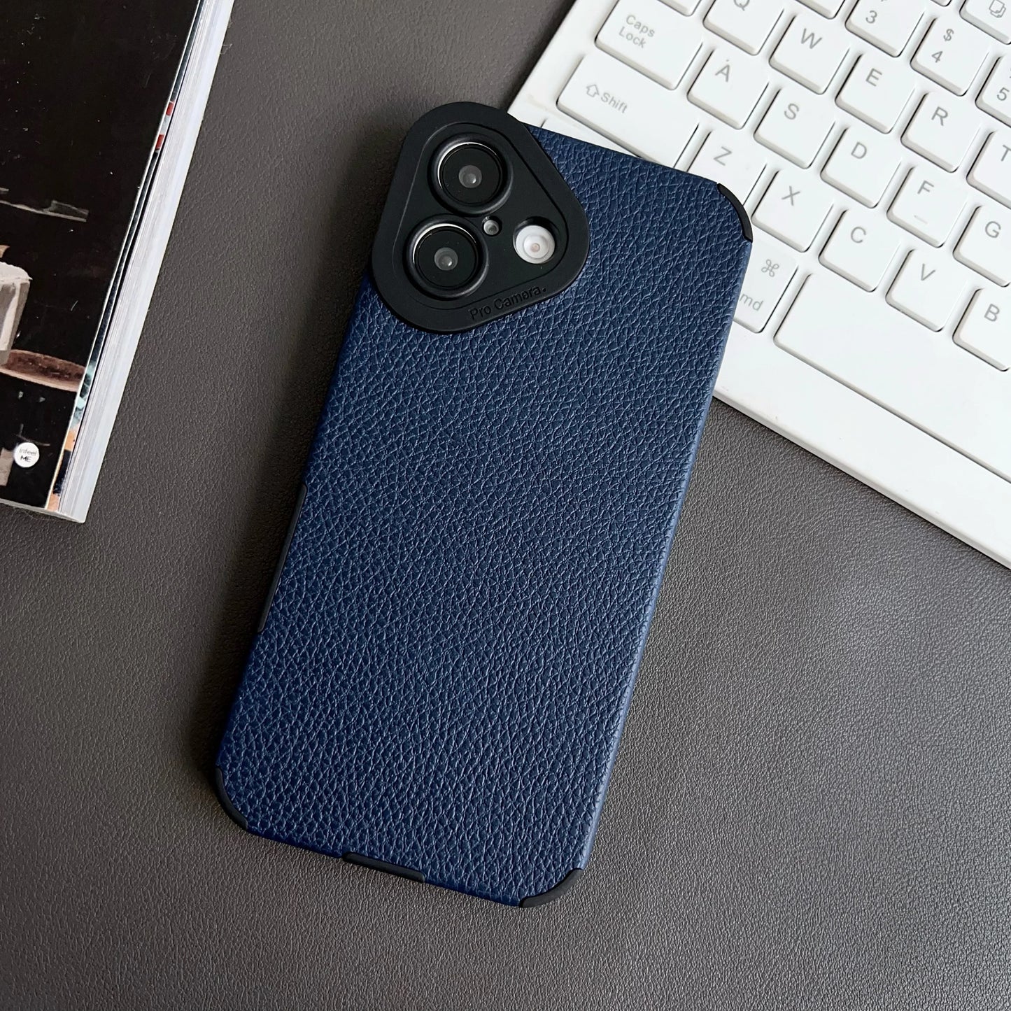 RETRO DUAL COLOR LEATHER TEXTURE CASE FOR IPHONE | PREMIUM CAMERA PROTECTION & ELEGANT LEATHER DESIGN | MAGSAFE COMPATIBLE