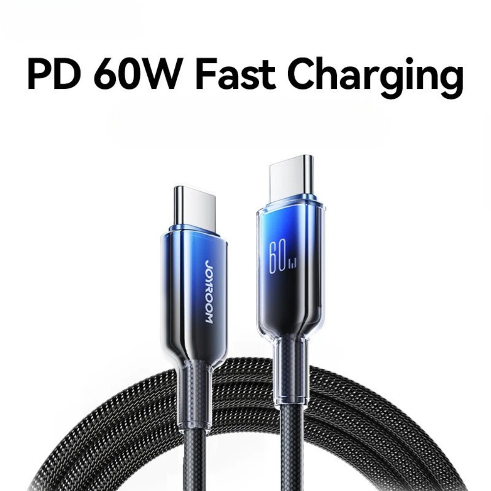 60W ULTRA-FAST USB-C TO USB-C CABLE | PD Rapid Charging Cord for Laptops, Tablets & Smartphones | Durable Braided Design