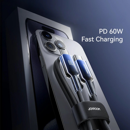 60W ULTRA-FAST USB-C TO USB-C CABLE | PD Rapid Charging Cord for Laptops, Tablets & Smartphones | Durable Braided Design