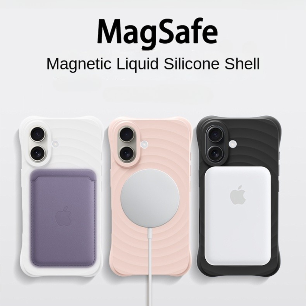 3D SOLID SILICONE IPHONE CASE | HIGH-QUALITY NON-SLIP SHOCKPROOF AND STYLISH TEXTURE | WIRELESS CHARGE MAGSAFE COMPATIBLE