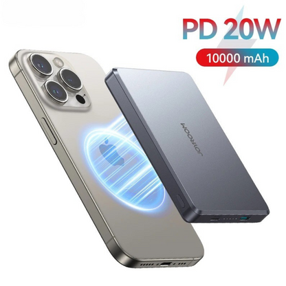 ULTRA-SLIM 20W MAGNETIC POWER BANK | 5000mAh & 10000mAh WIRELESS FAST CHARGING | 0.35 & 0.55-INCH PORTABLE CHARGER FOR IPHONE