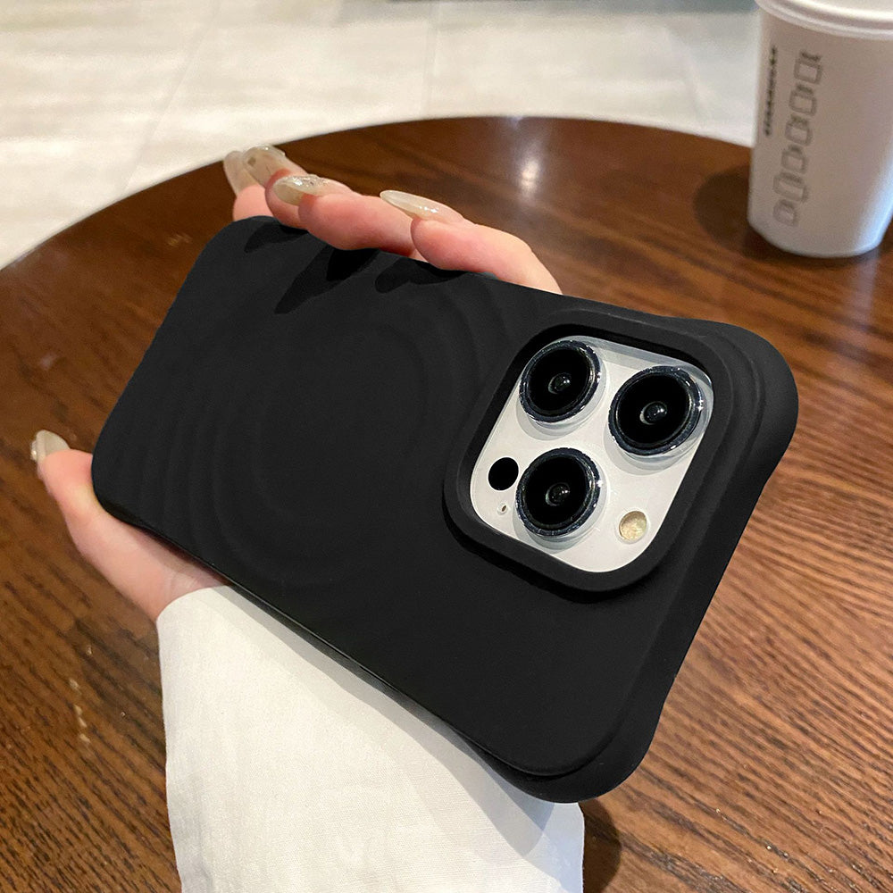 3D SOLID SILICONE IPHONE CASE | HIGH-QUALITY NON-SLIP SHOCKPROOF AND STYLISH TEXTURE | WIRELESS CHARGE MAGSAFE COMPATIBLE