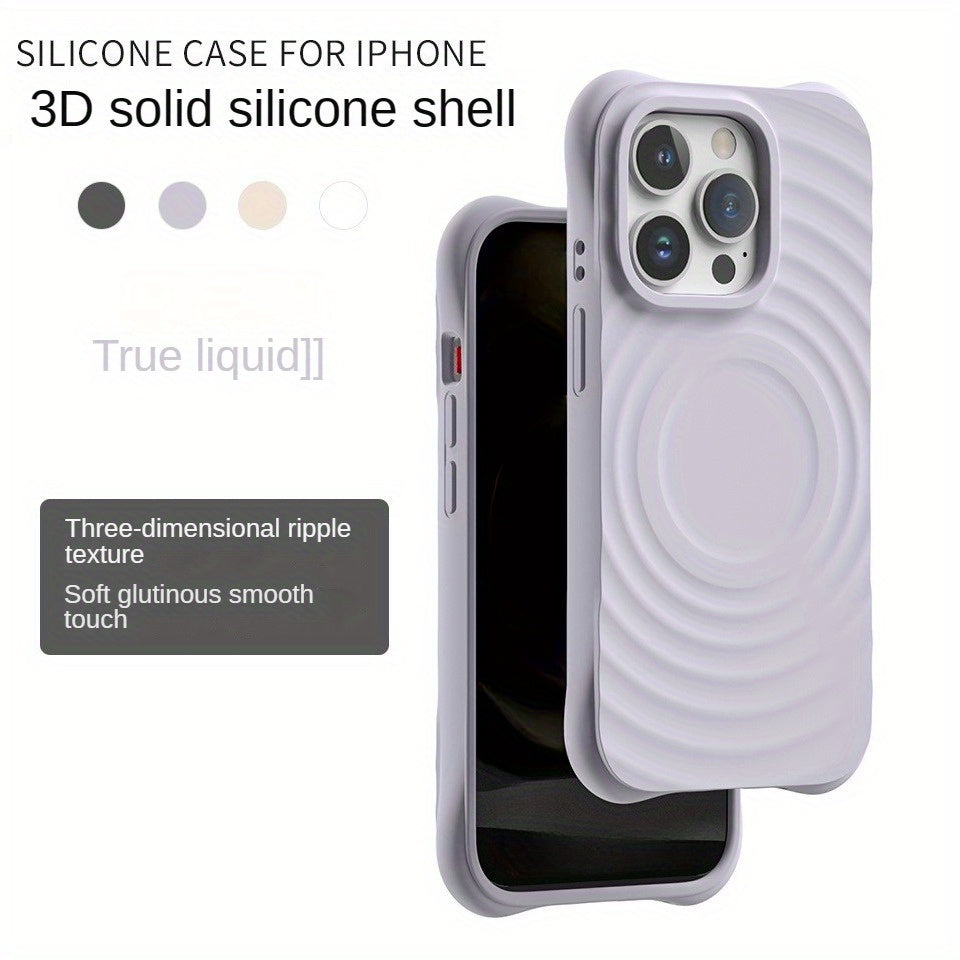 3D SOLID SILICONE IPHONE CASE | HIGH-QUALITY NON-SLIP SHOCKPROOF AND STYLISH TEXTURE | WIRELESS CHARGE MAGSAFE COMPATIBLE