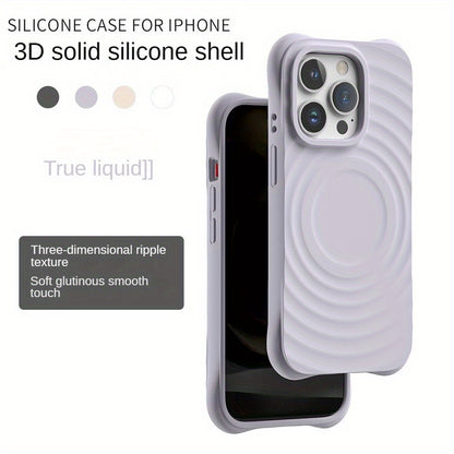 3D SOLID SILICONE IPHONE CASE | HIGH-QUALITY NON-SLIP SHOCKPROOF AND STYLISH TEXTURE | WIRELESS CHARGE MAGSAFE COMPATIBLE
