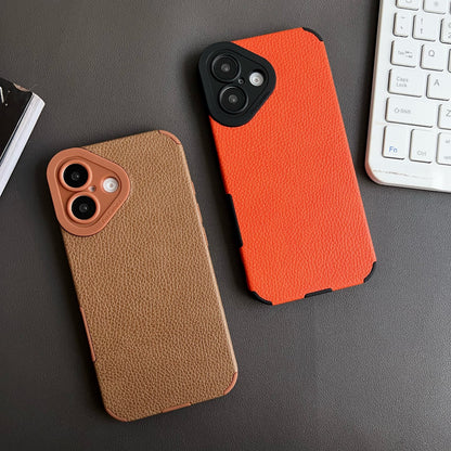 RETRO DUAL COLOR LEATHER TEXTURE CASE FOR IPHONE | PREMIUM CAMERA PROTECTION & ELEGANT LEATHER DESIGN | MAGSAFE COMPATIBLE