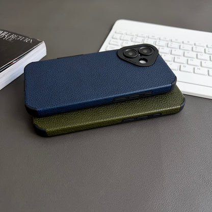 RETRO DUAL COLOR LEATHER TEXTURE CASE FOR IPHONE | PREMIUM CAMERA PROTECTION & ELEGANT LEATHER DESIGN | MAGSAFE COMPATIBLE