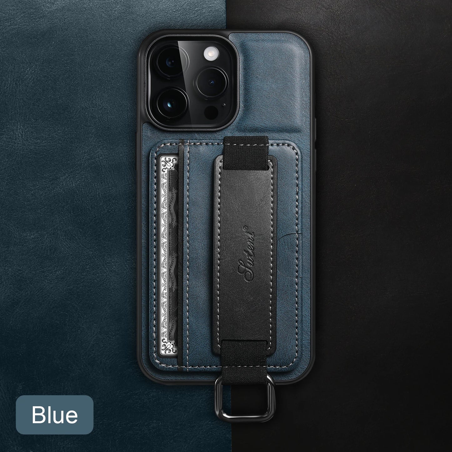 PREMIUM LEATHER APPLE IPHONE CASE | DURABLE SHOCK-ABSORBENT MATERIAL - HANDCRAFTED LEATHER STRAP | ERGONOMIC DESIGN WITH CARD HOLDER AND SECURE GRIP |  ANTI-SCRATCH ANTI-FINGERPRINT AND SHOCK PROOF