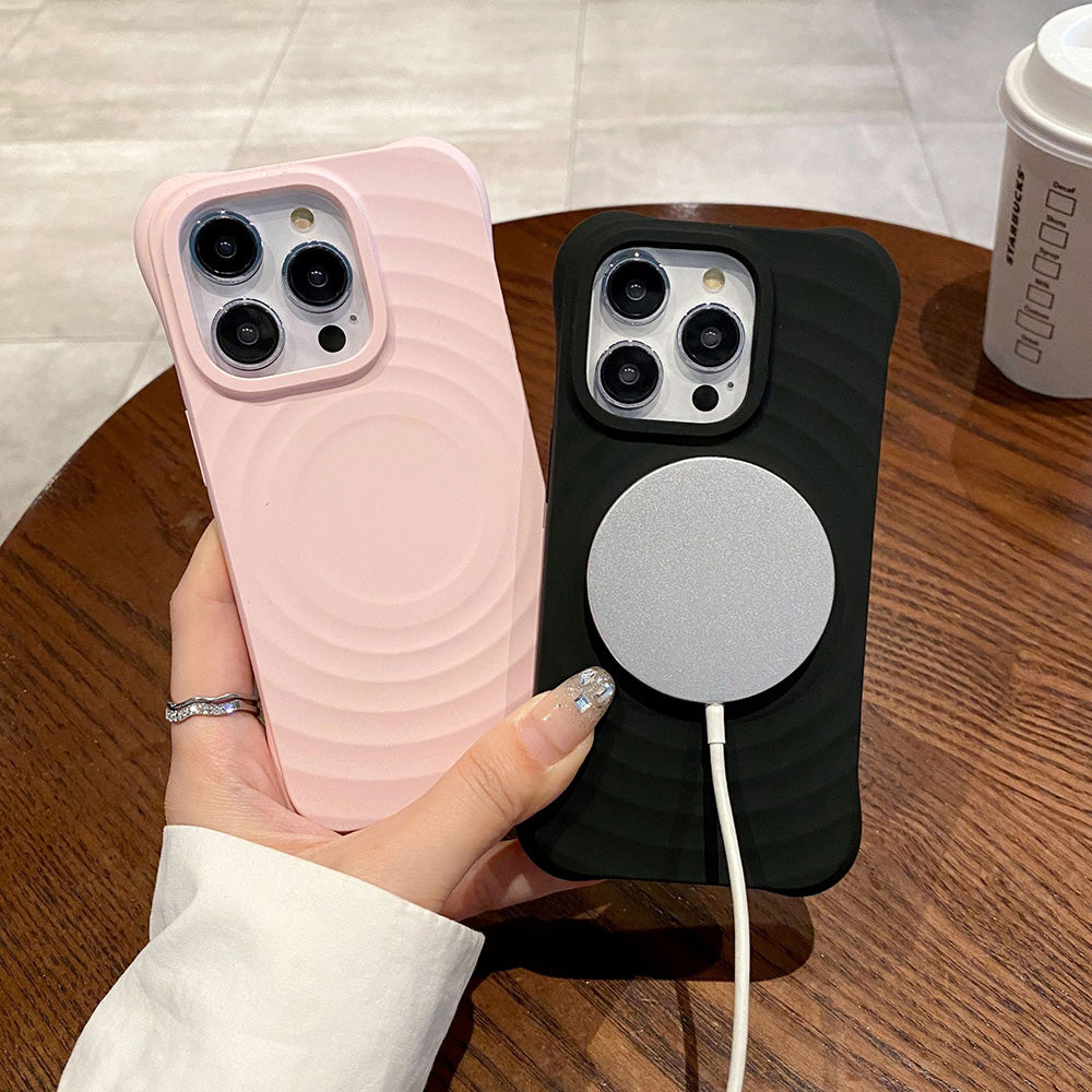 3D SOLID SILICONE IPHONE CASE | HIGH-QUALITY NON-SLIP SHOCKPROOF AND STYLISH TEXTURE | WIRELESS CHARGE MAGSAFE COMPATIBLE