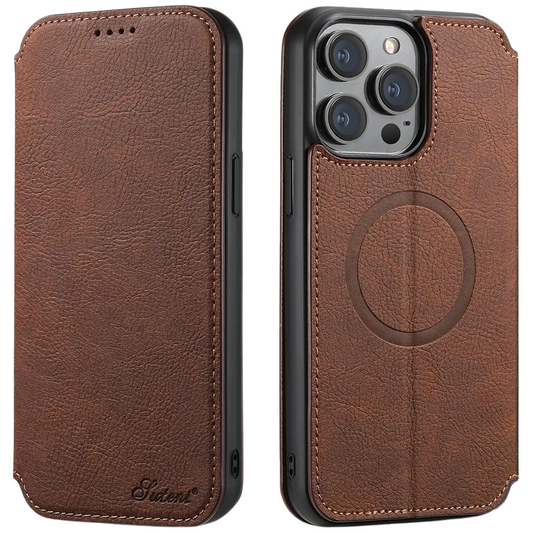 HIGH QUALITY LEATHER WALLET IPHONE CASE | MAGSAFE COMPATIBLE | DURABLE SHOCKPROOF AND STYLISH IPHONE CASE | LIMITED EDITION