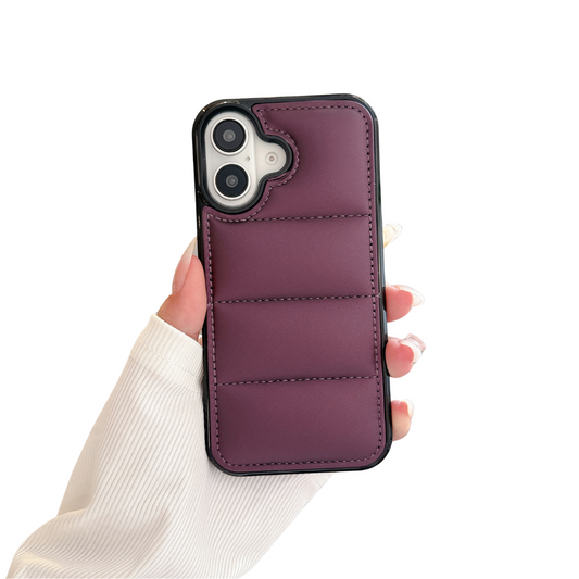 PADDED LUXURY IPHONE CASE | SOFT LEATHER-LIKE DESIGN WITH ELEGANT STITCHED DETAILING | SHOCKPROOF AND SLIM FIT FOR ELEGANT PROTECTION