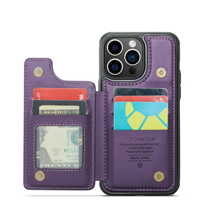 LUXURY MULTI-FUNCTION LEATHER APPLE IPHONE CASE | ELEGANT WALLET DESIGN WITH MAGNETIC FLIP COVER | CARD STORAGE WITH MULTIPLE SLOTS AND CASH HOLDER | 360° DROP PROTECTION AND MAGSAFE COMPATIBLE