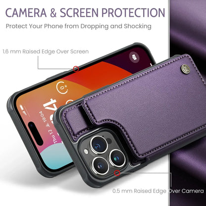 LUXURY MULTI-FUNCTION LEATHER APPLE IPHONE CASE | ELEGANT WALLET DESIGN WITH MAGNETIC FLIP COVER | CARD STORAGE WITH MULTIPLE SLOTS AND CASH HOLDER | 360° DROP PROTECTION AND MAGSAFE COMPATIBLE