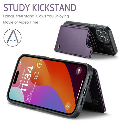 LUXURY MULTI-FUNCTION LEATHER APPLE IPHONE CASE | ELEGANT WALLET DESIGN WITH MAGNETIC FLIP COVER | CARD STORAGE WITH MULTIPLE SLOTS AND CASH HOLDER | 360° DROP PROTECTION AND MAGSAFE COMPATIBLE