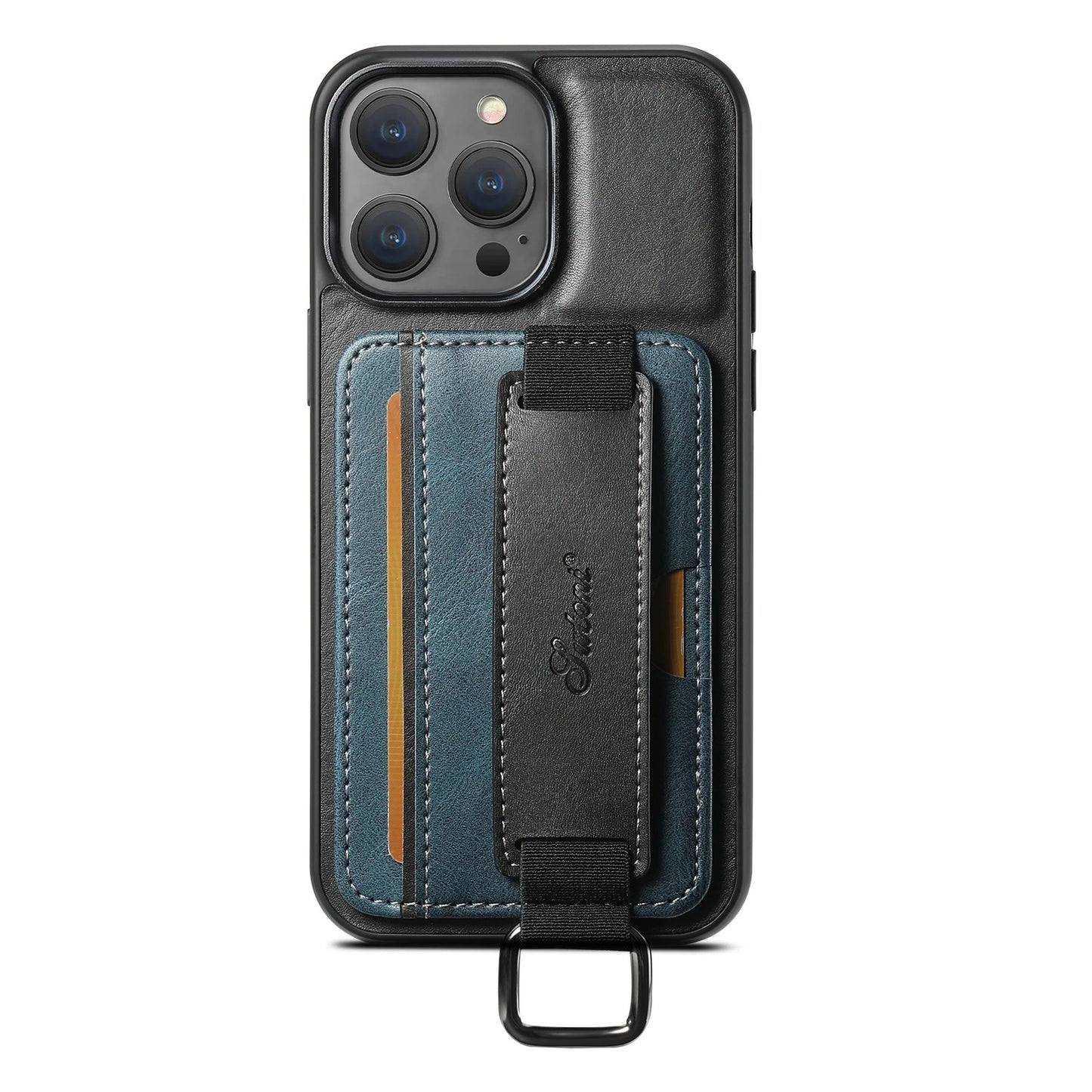 PREMIUM LEATHER APPLE IPHONE CASE | DURABLE SHOCK-ABSORBENT MATERIAL - HANDCRAFTED LEATHER STRAP | ERGONOMIC DESIGN WITH CARD HOLDER AND SECURE GRIP |  ANTI-SCRATCH ANTI-FINGERPRINT AND SHOCK PROOF