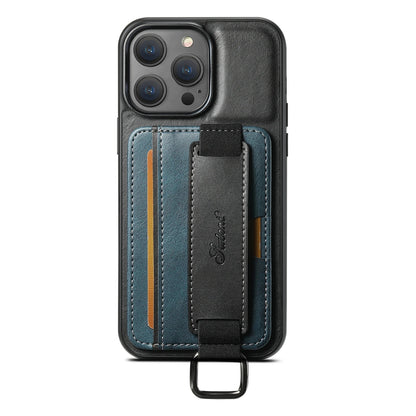 PREMIUM LEATHER APPLE IPHONE CASE | DURABLE SHOCK-ABSORBENT MATERIAL - HANDCRAFTED LEATHER STRAP | ERGONOMIC DESIGN WITH CARD HOLDER AND SECURE GRIP |  ANTI-SCRATCH ANTI-FINGERPRINT AND SHOCK PROOF