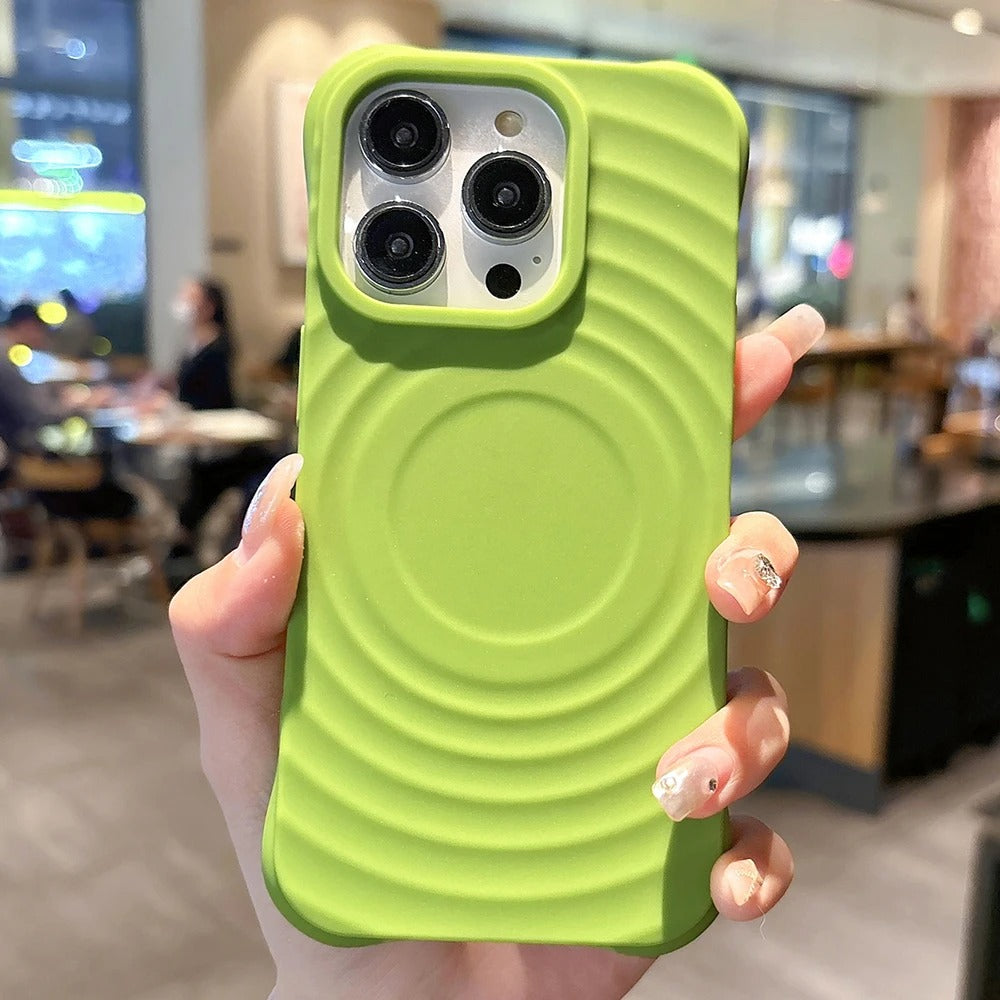 3D SOLID SILICONE IPHONE CASE | HIGH-QUALITY NON-SLIP SHOCKPROOF AND STYLISH TEXTURE | WIRELESS CHARGE MAGSAFE COMPATIBLE