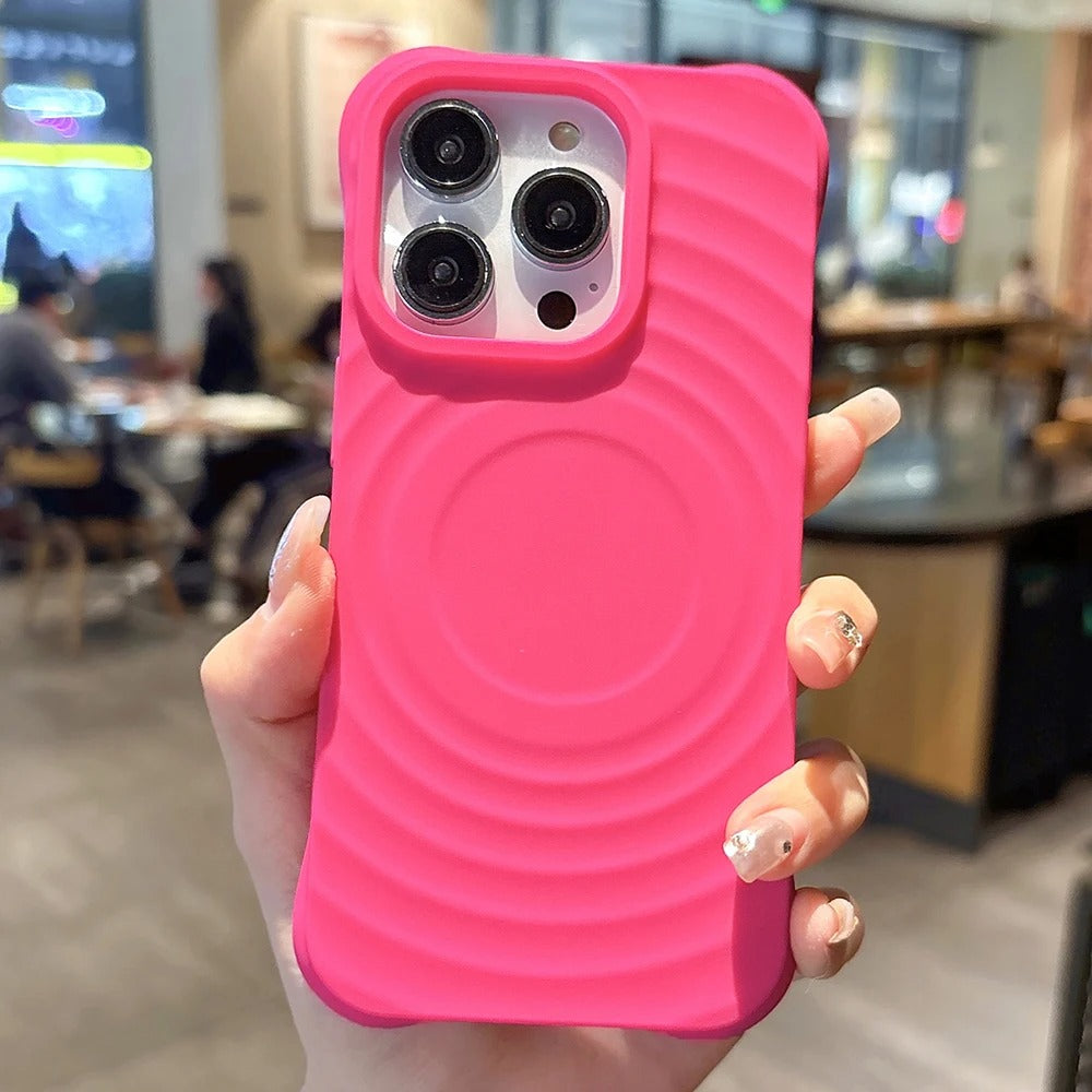 3D SOLID SILICONE IPHONE CASE | HIGH-QUALITY NON-SLIP SHOCKPROOF AND STYLISH TEXTURE | WIRELESS CHARGE MAGSAFE COMPATIBLE