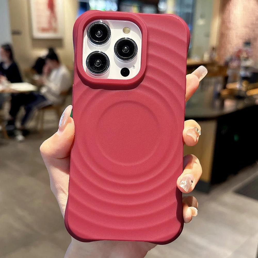 3D SOLID SILICONE IPHONE CASE | HIGH-QUALITY NON-SLIP SHOCKPROOF AND STYLISH TEXTURE | WIRELESS CHARGE MAGSAFE COMPATIBLE