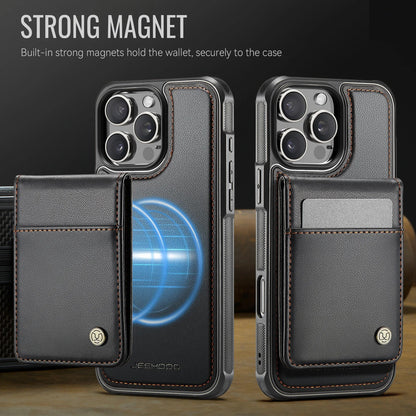 PREMIUM 2-IN-1 MAGNETIC LEATHER IPHONE CASE | SLEEK DESIGN WITH 360° SHOCK & DUST PROTECTION | DETACHABLE CARD HOLDER AND MAGSAFE COMPATIBILITY FOR ULTIMATE FUNCTIONALITY