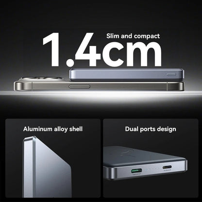 ULTRA-SLIM 20W MAGNETIC POWER BANK | 5000mAh & 10000mAh WIRELESS FAST CHARGING | 0.35 & 0.55-INCH PORTABLE CHARGER FOR IPHONE