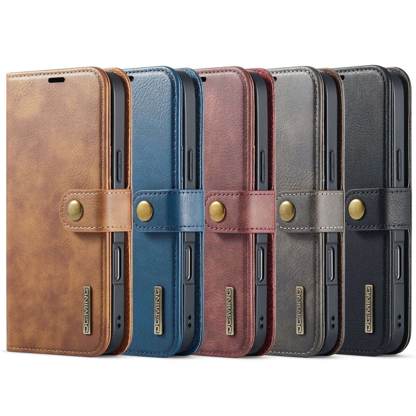 LUXURY RETRO LEATHER IPHONE WALLET CASE | PREMIUM 2-IN-1 DESIGN WITH MAGNETIC FLIP COVER FOR 360° PROTECTION | ELEGANTLY CRAFTED WITH CARD SLOTS, KICKSTAND, AND WIRELESS CHARGING SUPPORT