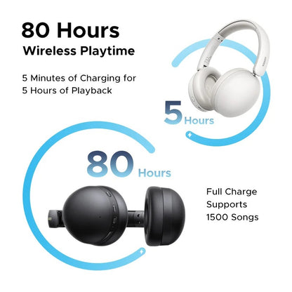 STUDIO MAX2 WIRELESS BLUETOOTH 5.4 HEADPHONES | 80H PLAYTIME, HIFI STEREO SOUND, BUILT-IN MICROPHONE | PREMIUM OVER-EAR DESIGN FOR IMMERSIVE AUDIO