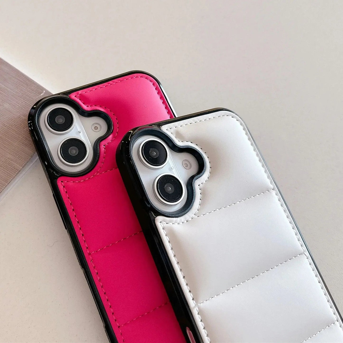 PADDED LUXURY IPHONE CASE | SOFT LEATHER-LIKE DESIGN WITH ELEGANT STITCHED DETAILING | SHOCKPROOF AND SLIM FIT FOR ELEGANT PROTECTION