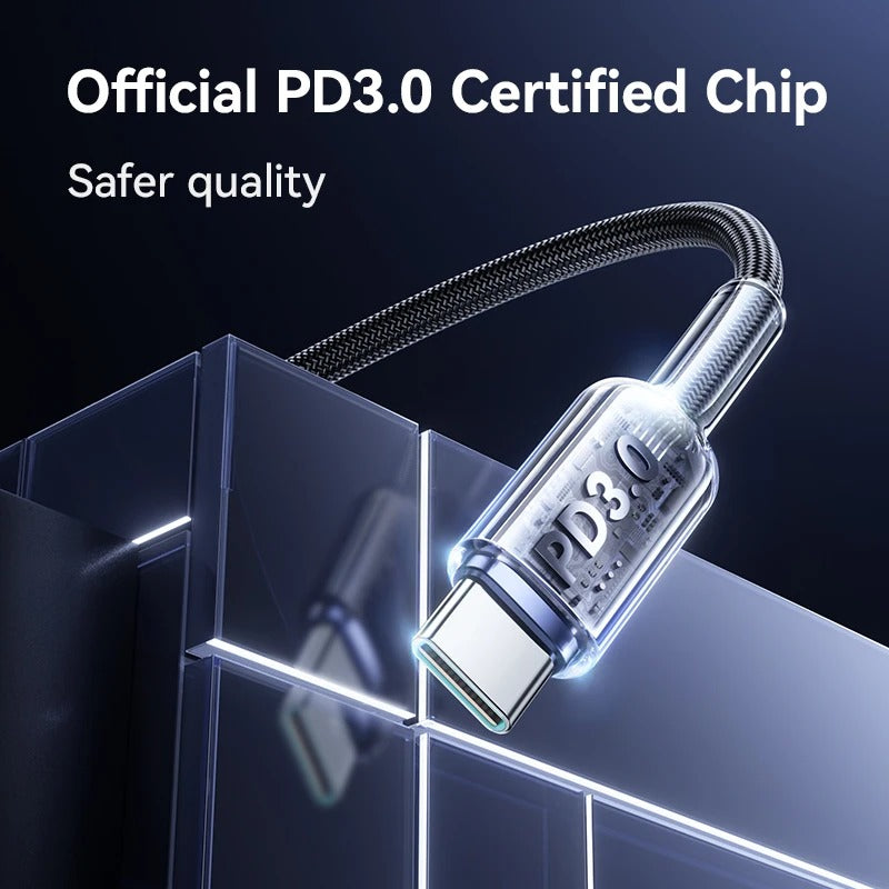 60W ULTRA-FAST USB-C TO USB-C CABLE | PD Rapid Charging Cord for Laptops, Tablets & Smartphones | Durable Braided Design