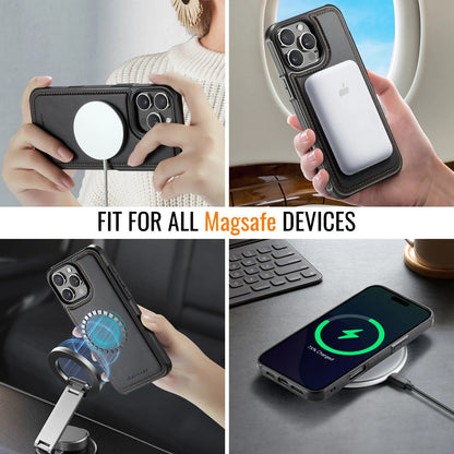 PREMIUM 2-IN-1 MAGNETIC LEATHER IPHONE CASE | SLEEK DESIGN WITH 360° SHOCK & DUST PROTECTION | DETACHABLE CARD HOLDER AND MAGSAFE COMPATIBILITY FOR ULTIMATE FUNCTIONALITY